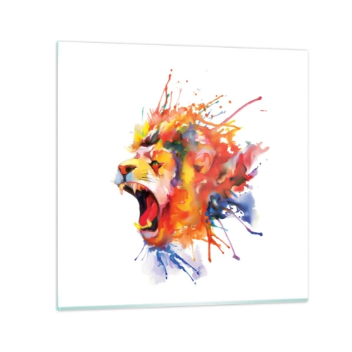 Schilderen op glas - Van woede exploderen - 40x40 cm