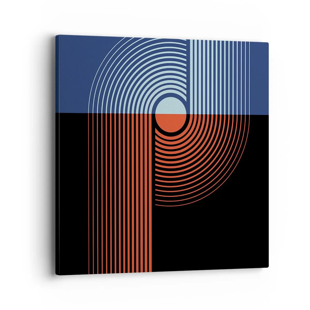 Schilderen op canvas - In een geometrische omhelzing - 40x40 cm