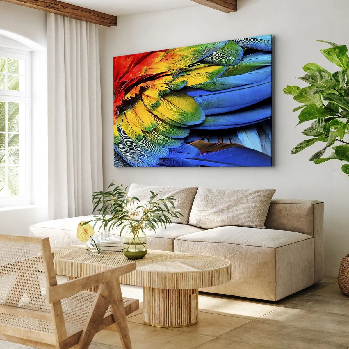 Schilderen op canvas - Paradijsvogel - 120x80 cm