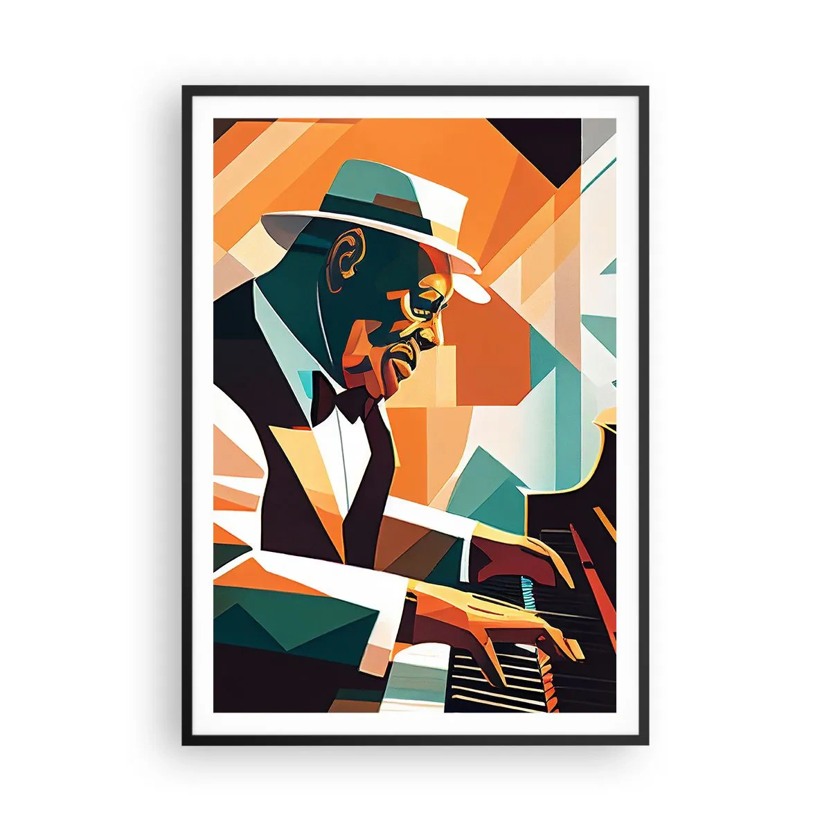 Poster in een zwarte lijst - Al die jazz - 70x100 cm