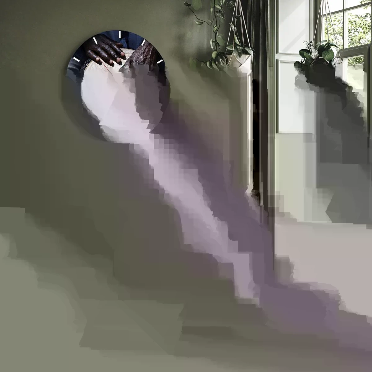 Wandklok - Klok - Leef in je eigen ritme - 40x40 cm