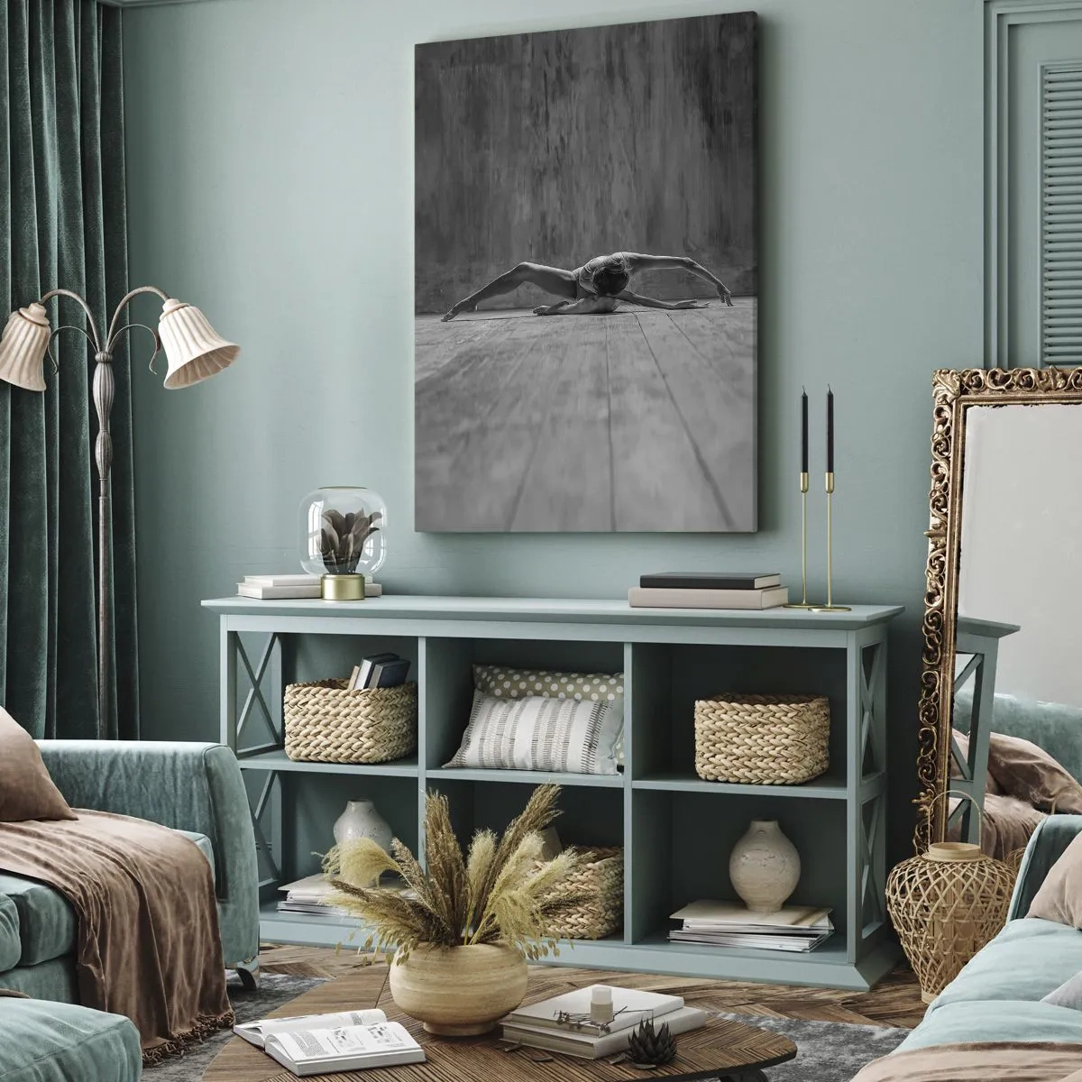 Schilderen op canvas - Symmetrie gevonden - 45x80 cm