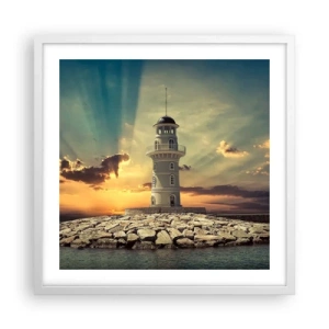 Poster in een witte lijst - Licht - Goed - Schoonheid - 50x50 cm