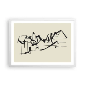 Poster in een witte lijst - Misschien een landschap - 70x50 cm