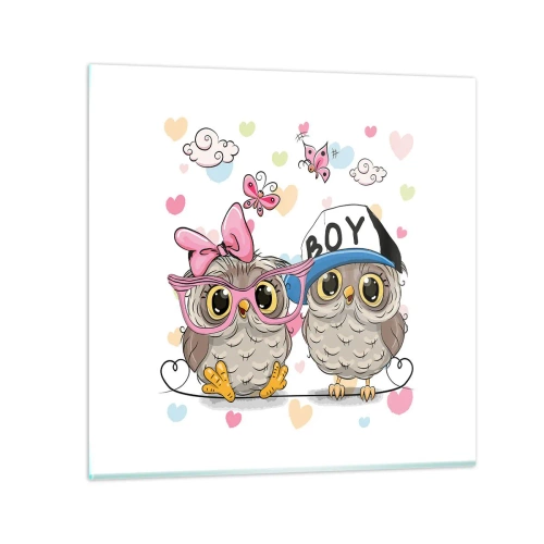 Schilderen op glas - Laten we liefde maken! - 60x60 cm