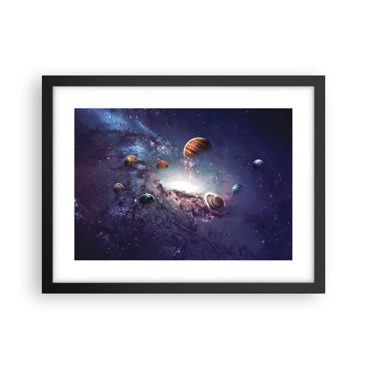 Poster in een zwarte lijst - Zonne-dans systeem - 40x30 cm