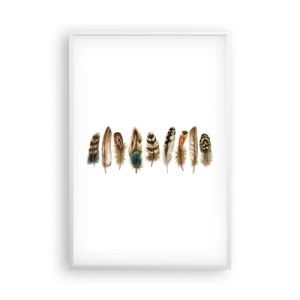Poster in een witte lijst - Een gevederde variatie - 61x91 cm