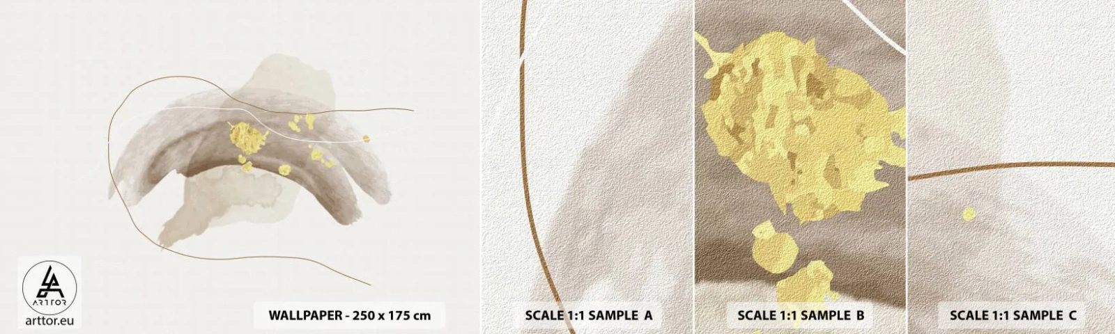 Fotobehang Monster Zelfklevend Deluxe Sticker - Ontmoet in de ruimte - Abstractie, Deel, Modern patroon - 100x30 cm