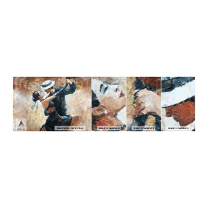 Fotobehang Staaltje Standard Eco - A la Rudolf Valentino - Abstractie, Dans, Tango - 100x30 cm