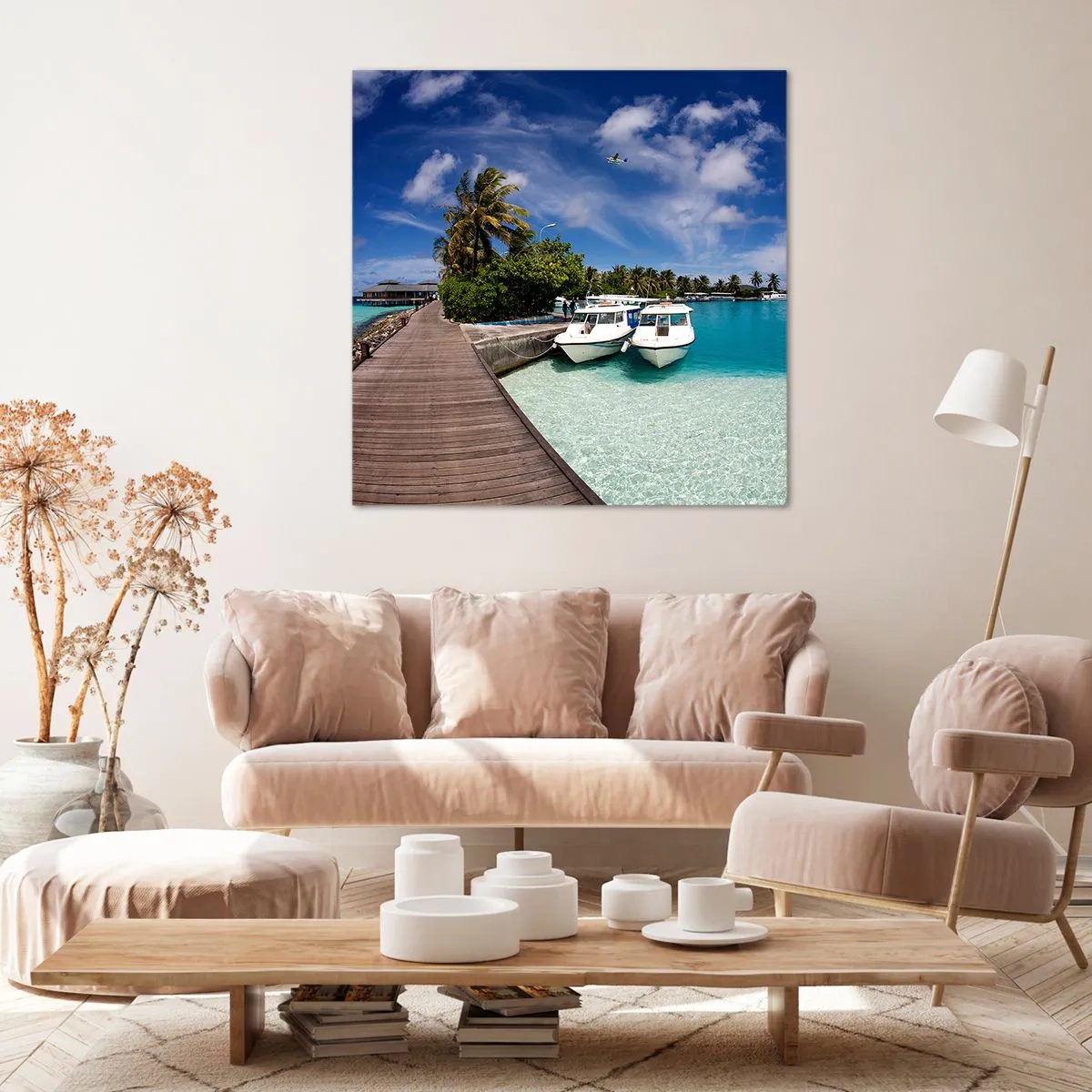 Schilderen op canvas - Toch bestaat het paradijs - 30x30 cm