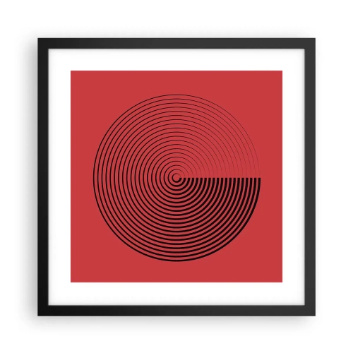 Poster in een zwarte lijst - Circulaire beweging - 40x40 cm