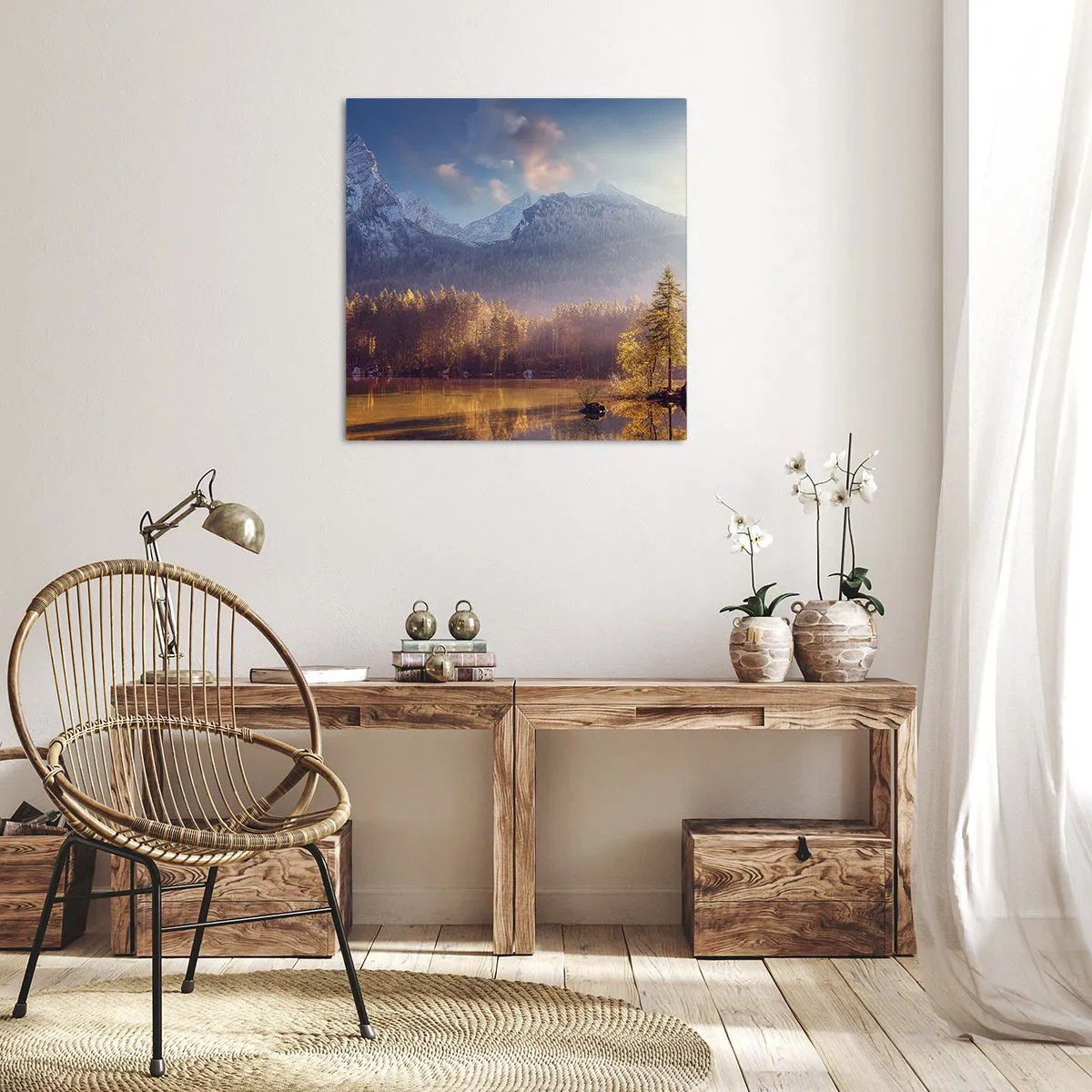 Schilderen op canvas - In bergen en dalen - 60x60 cm