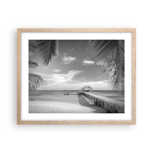 Een poster in een licht eiken lijst - Herinnering of droom? - 50x40 cm