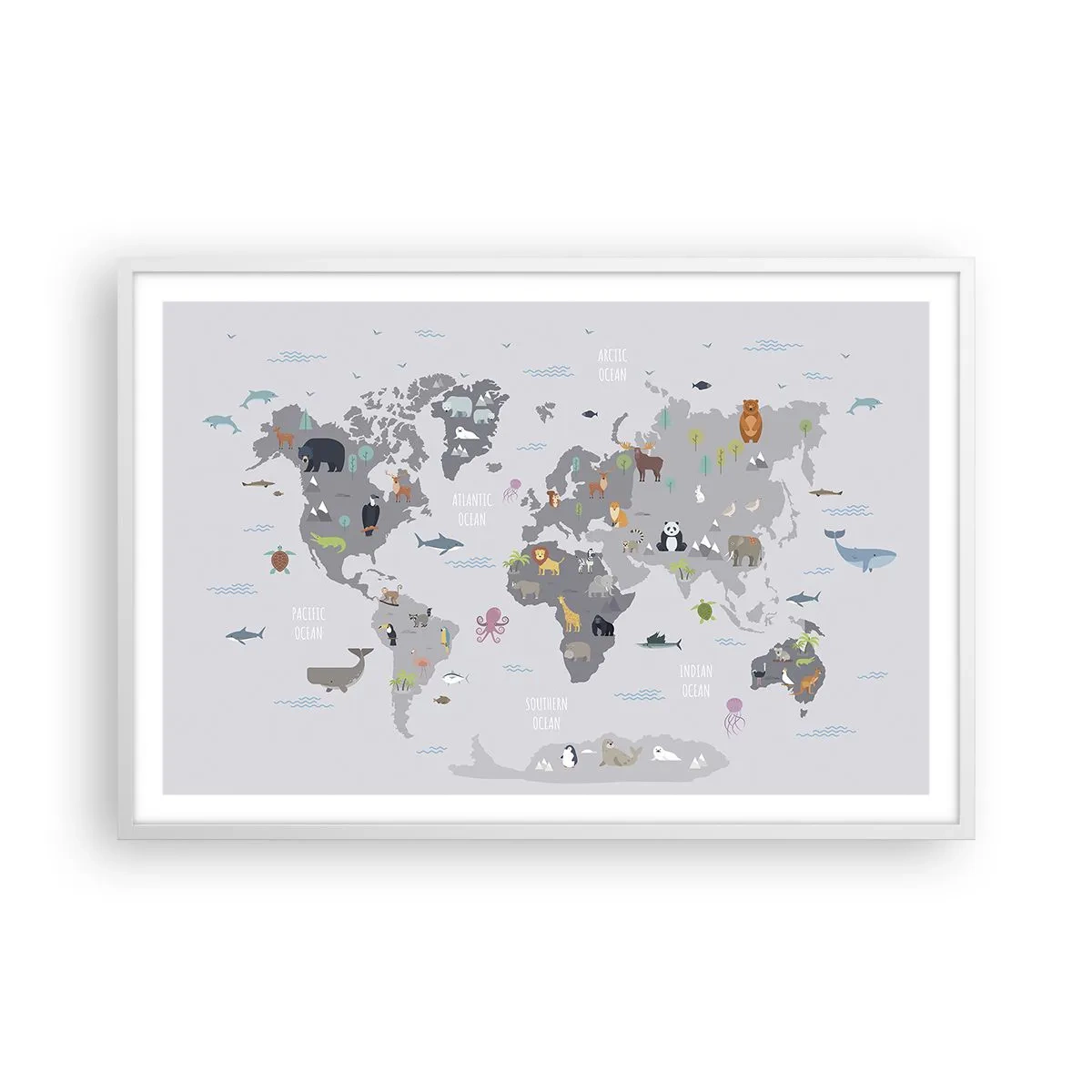 Poster in een witte lijst - Vertel me waar je vandaan komt ... - 91x61 cm