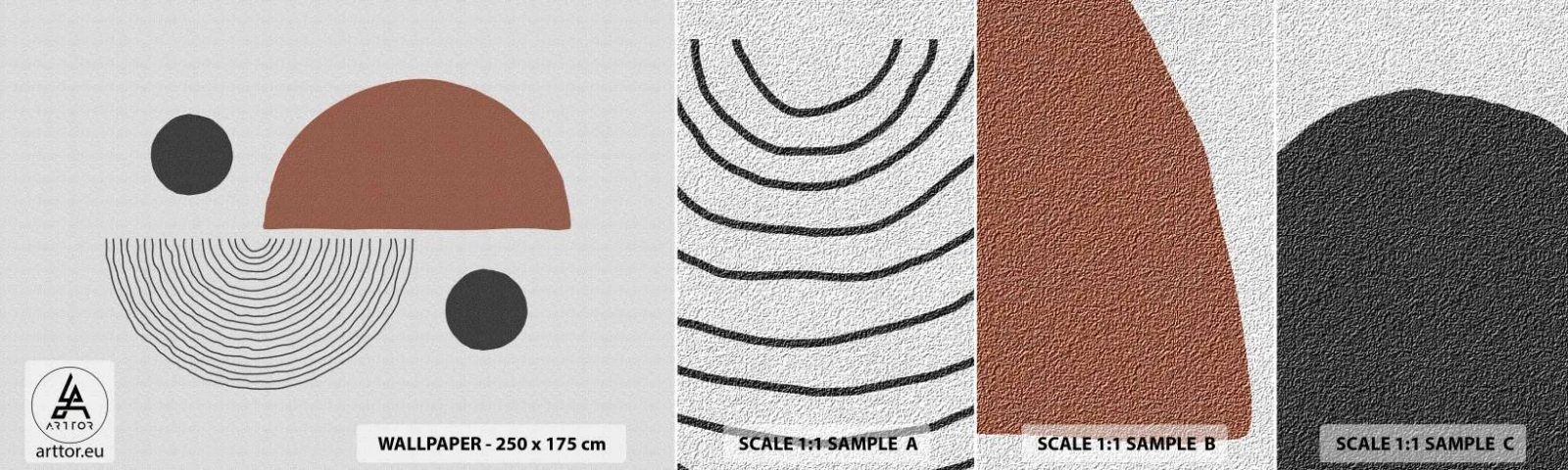 Fotobehang Staaltje Standard Eco - Perfectie van het wiel - Abstractie, Deel, Moderne kunst - 100x30 cm