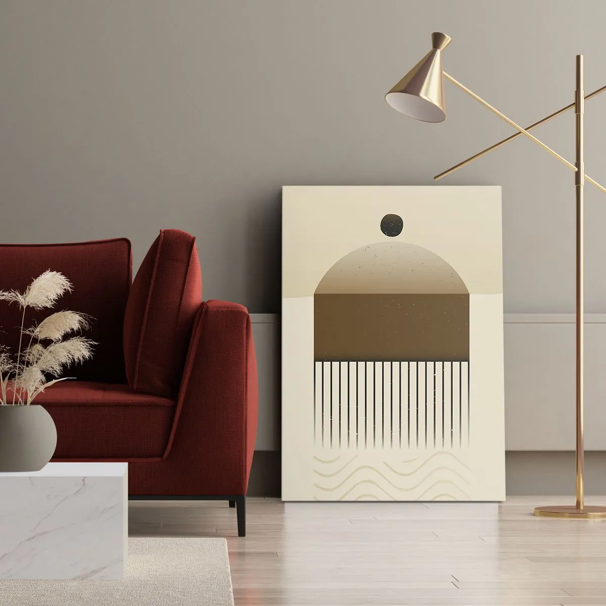 Schilderen op canvas - verschillende staten - 55x100 cm