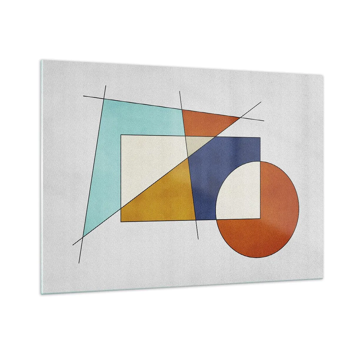 Schilderen op glas - Abstractie: modernistisch plezier - 100x70 cm