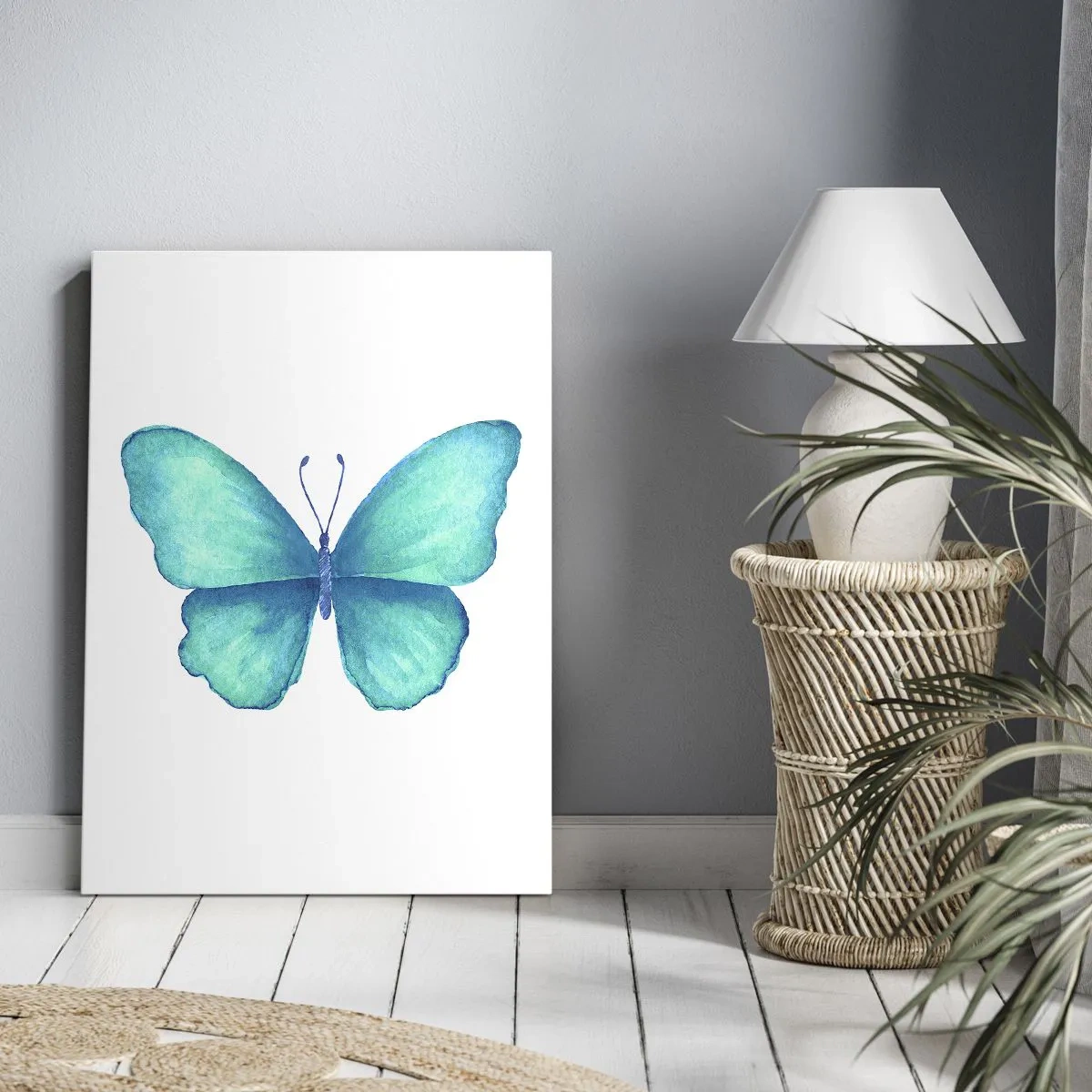 Schilderen op canvas - Turkoois van nature - 65x120 cm