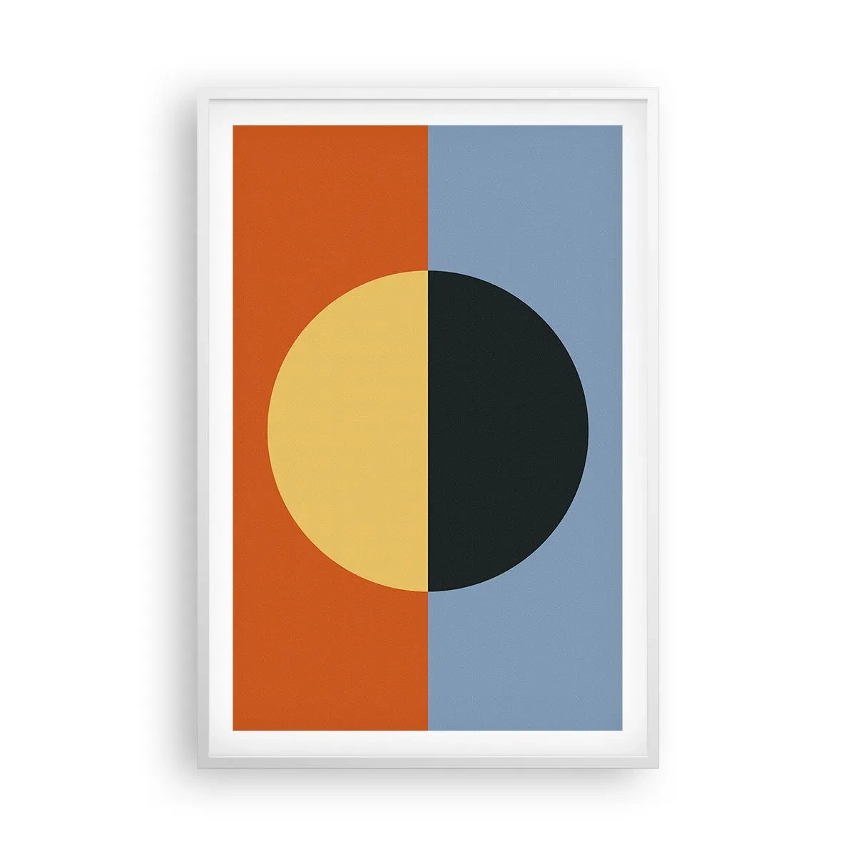 Poster in een witte lijst - Een compositie van warmte en koelte - 61x91 cm