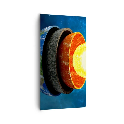 Schilderen op canvas - Reis naar het binnenste van de aarde - 65x120 cm
