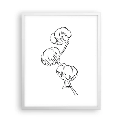 Poster in een witte lijst - Katoen dons - 40x50 cm