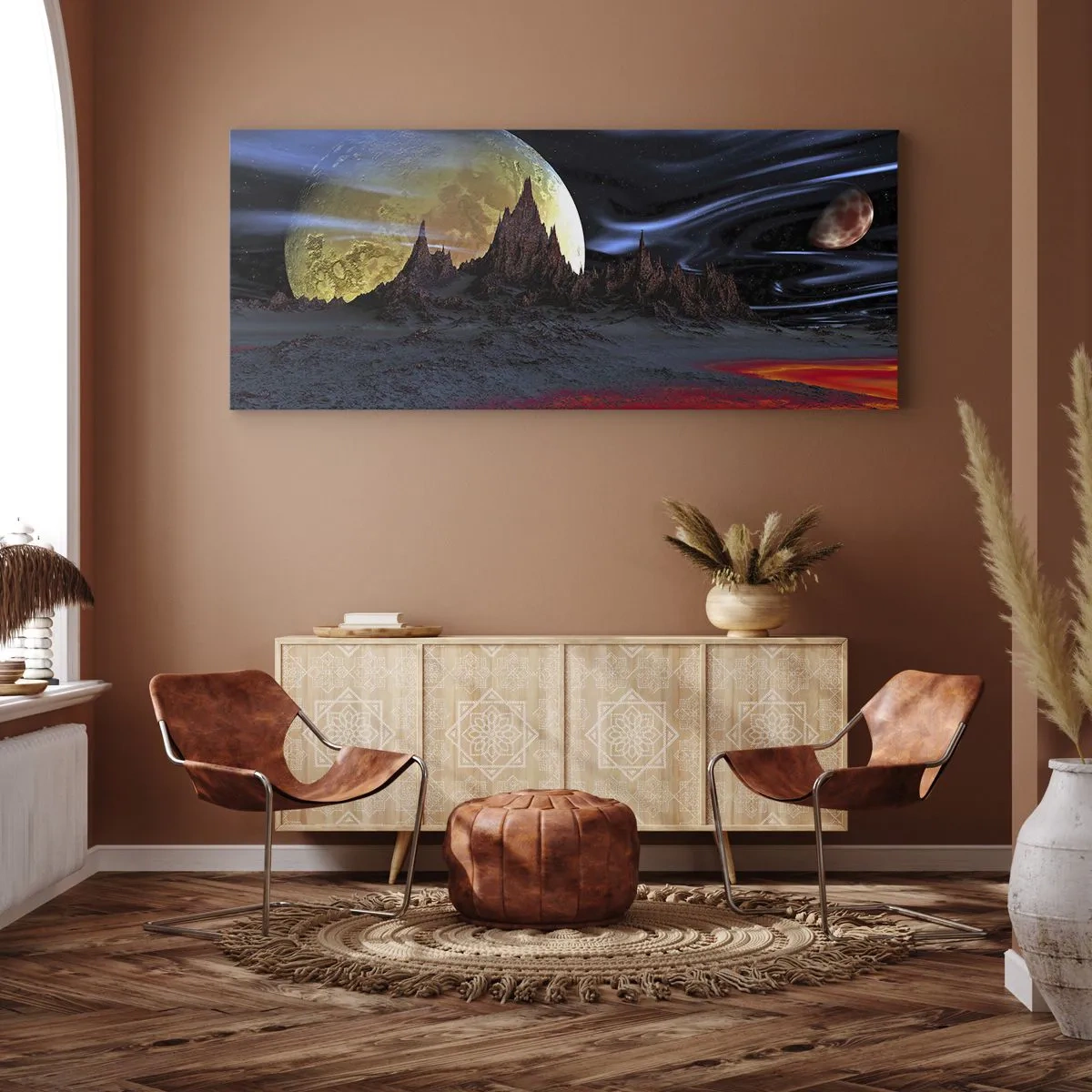 Schilderen op canvas - Onbekende wereld - 100x40 cm