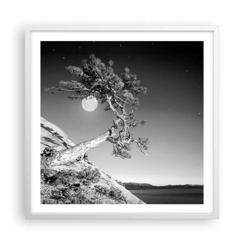 Poster in een witte lijst - Een zegevierende jager - 60x60 cm