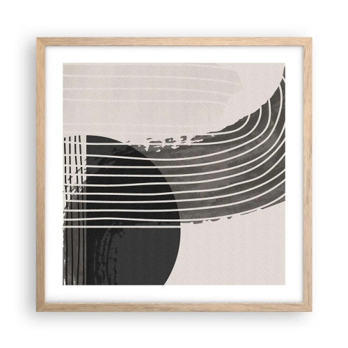 Een poster in een licht eiken lijst - Daar en terug - 50x50 cm