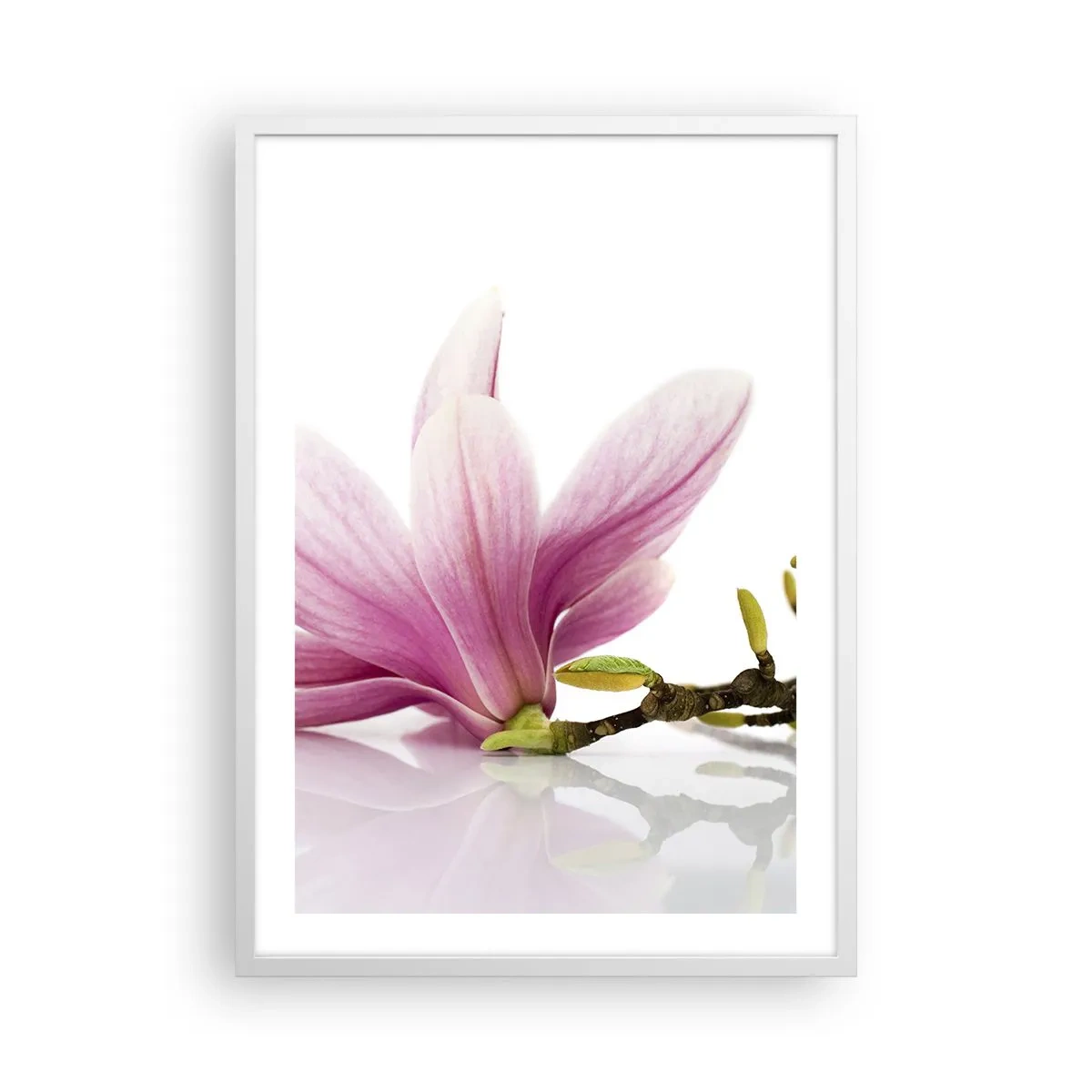 Poster in een witte lijst - Delicaat als een lentebriesje - 50x70 cm