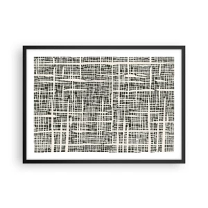 Poster in een zwarte lijst - Geweven compositie - 70x50 cm