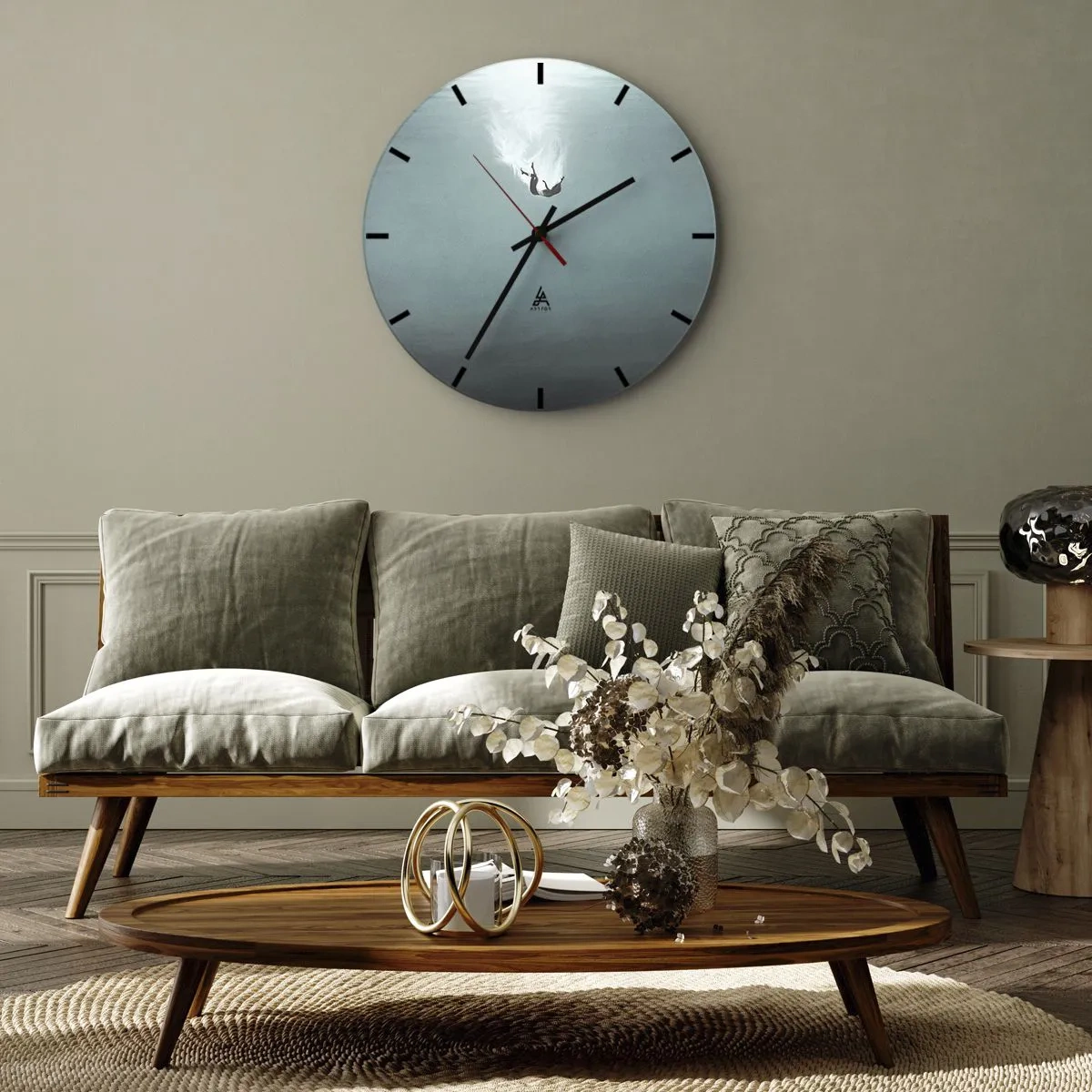 Wandklok - Klok - In de armen van de oceaan - 40x40 cm