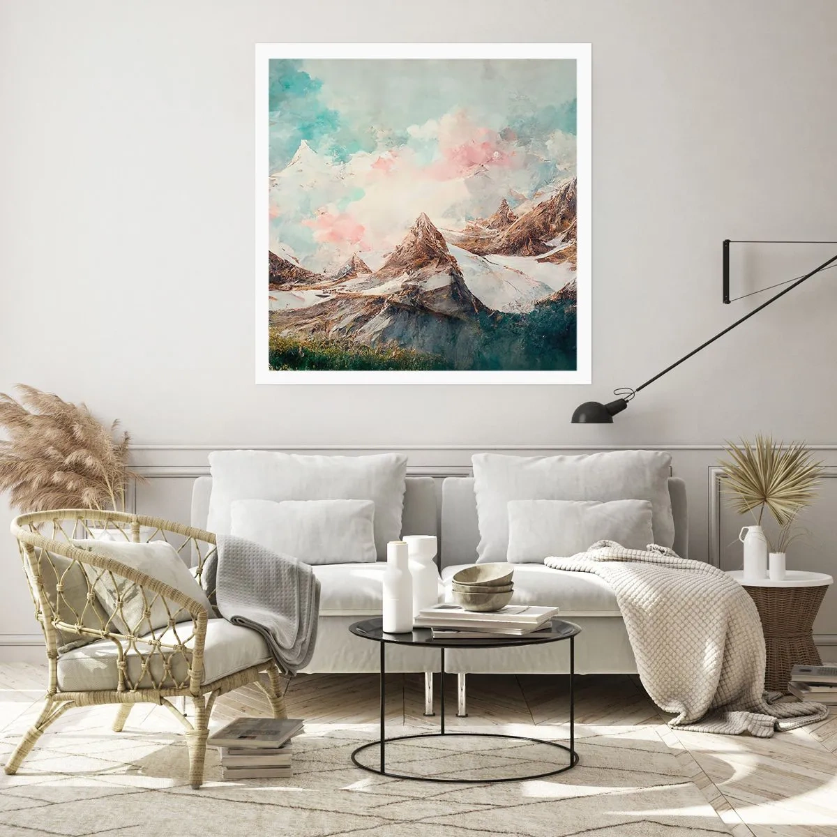 Poster - Rotsbladen - 60x60 cm