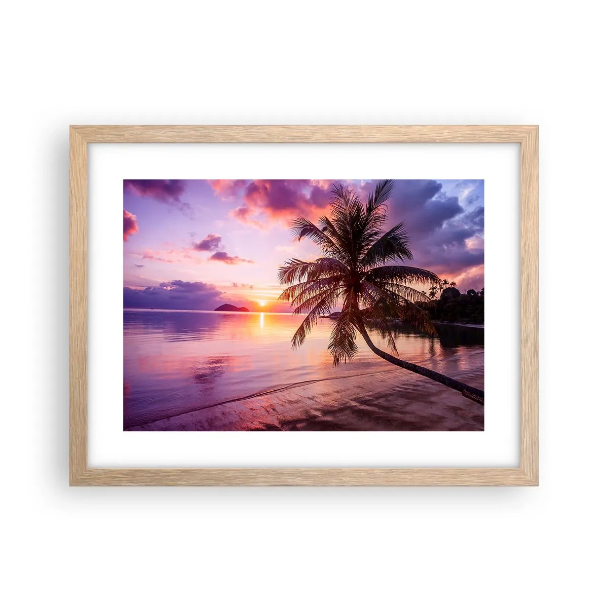 Een poster in een licht eiken lijst - Geluk tot aan de horizon - 40x30 cm