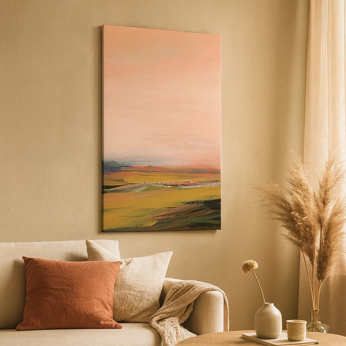 Schilderen op canvas - In roze tinten - 50x70 cm