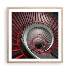Een poster in een licht eiken lijst - Architectuur plezier - 60x60 cm