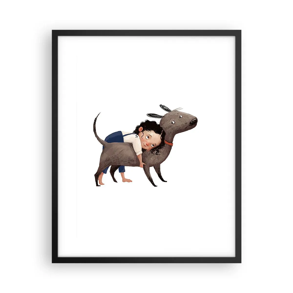 Poster in een zwarte lijst - Beste vrienden - 40x50 cm