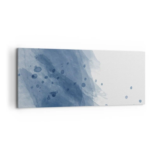 Schilderen op canvas - Blauwe tule - 100x40 cm