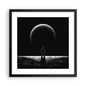 Poster in een zwarte lijst - Oog in oog - 40x40 cm