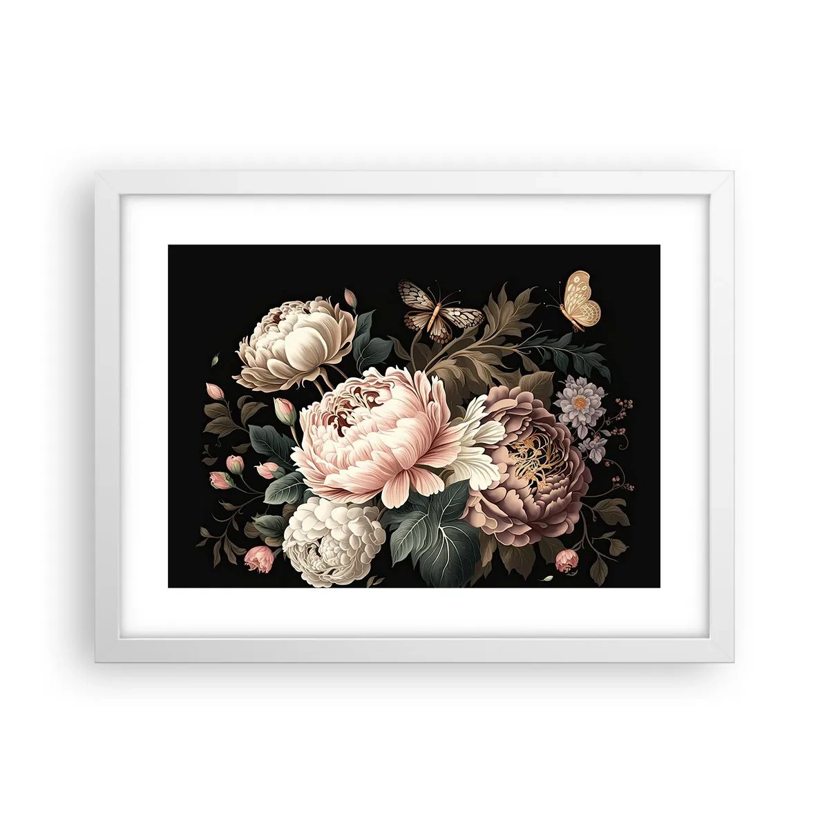 Poster in een witte lijst - In barokstijl - 40x30 cm