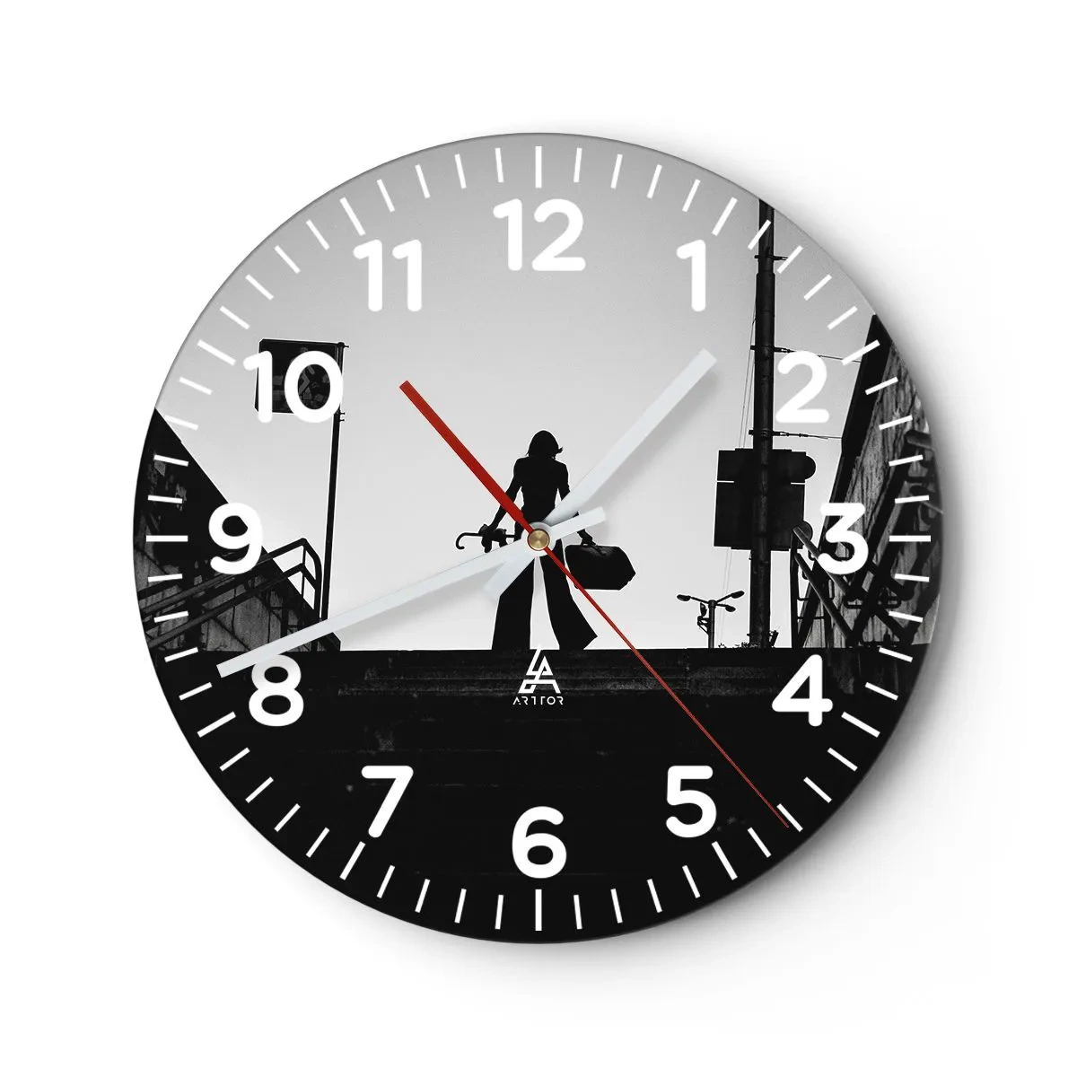 Wandklok - Klok - Stedelijk dwalen - 40x40 cm