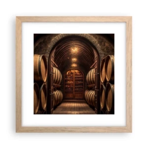 Een poster in een licht eiken lijst - Sfeervolle kelder - 30x30 cm