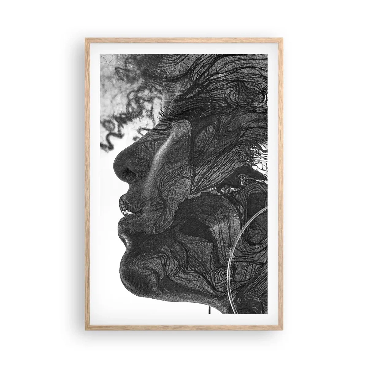 Een poster in een licht eiken lijst - Verstrikt in dromen - 61x91 cm