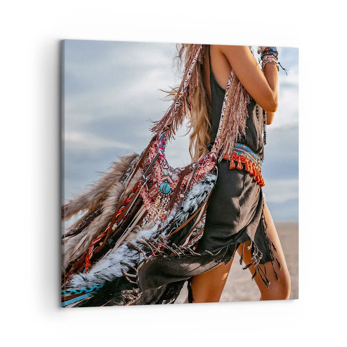 Schilderen op canvas - Het meisje van de sjamaan - 50x50 cm