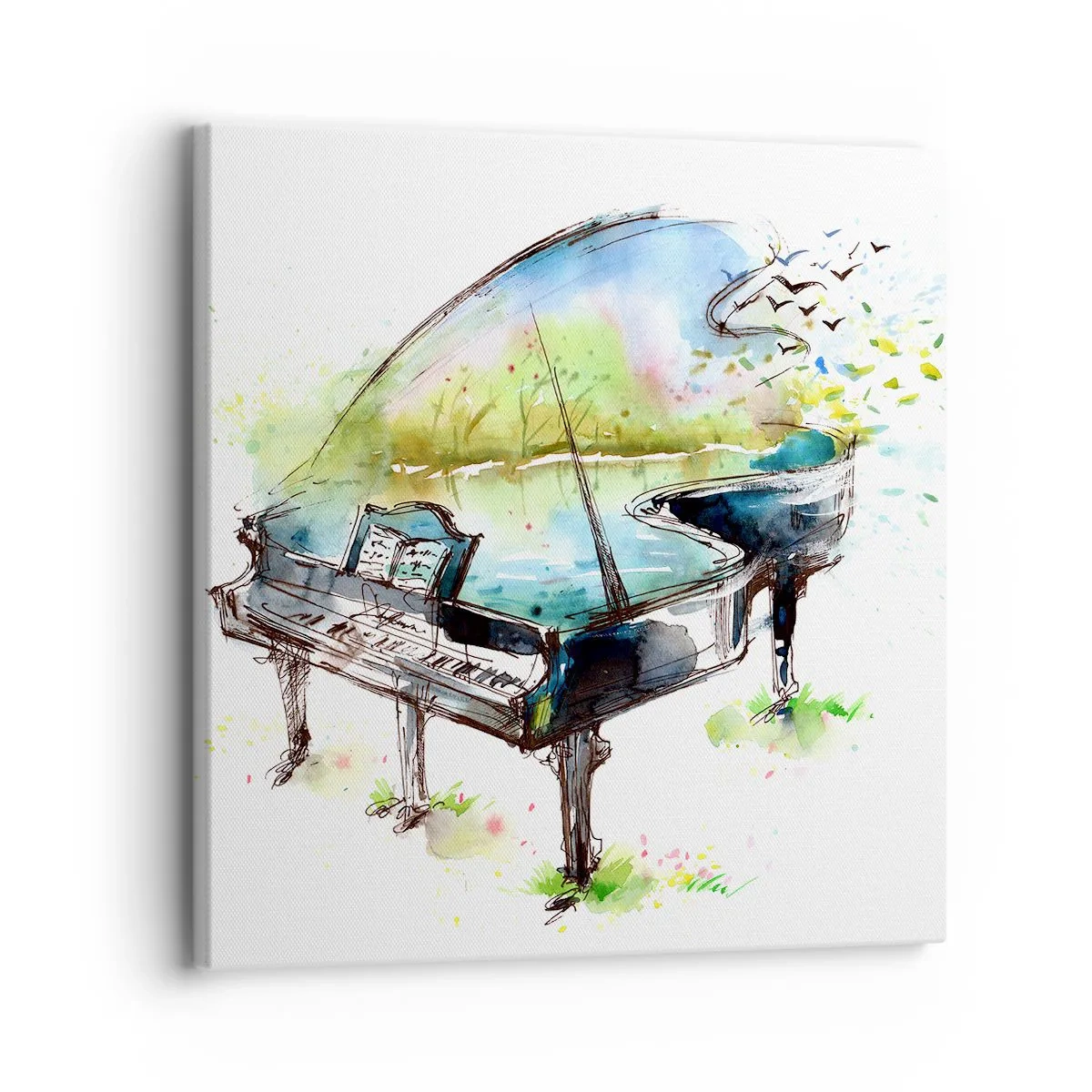 Schilderen op canvas - Betoverd in muziek - 30x30 cm