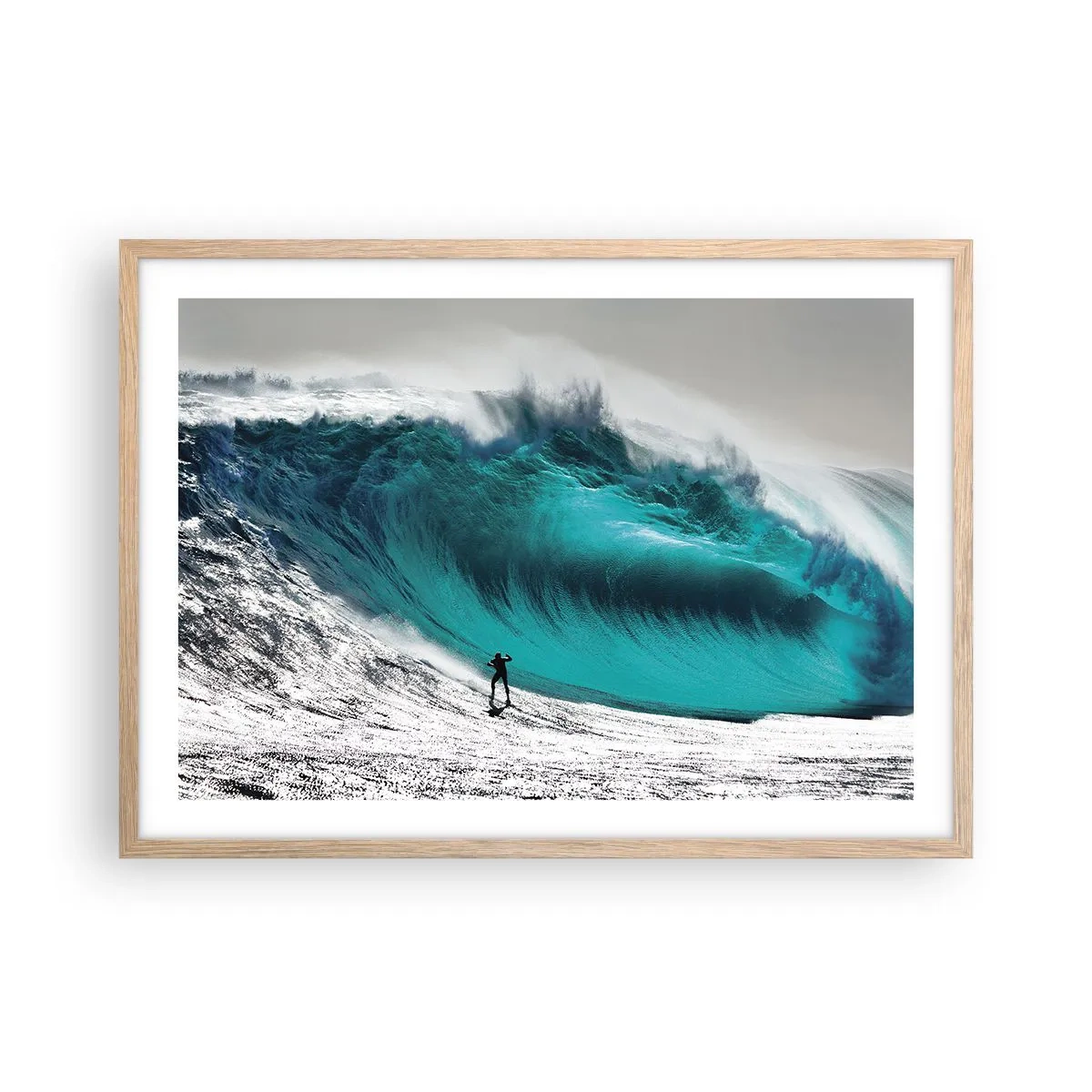 Een poster in een licht eiken lijst - Uitdaging aanvaard - 70x50 cm