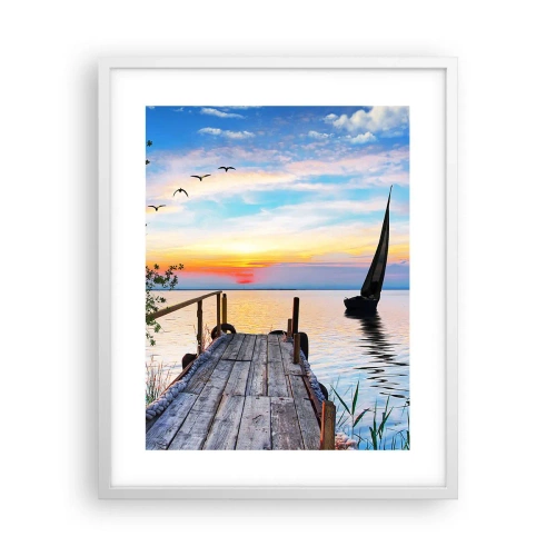 Poster in een witte lijst - Goedeavond - 40x50 cm