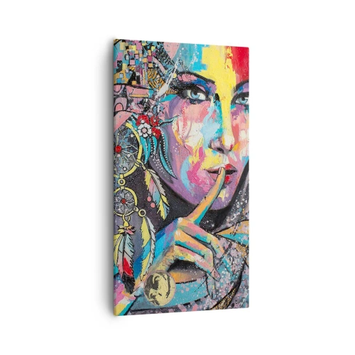 Schilderen op canvas - Zwijg totdat je het begrijpt - 55x100 cm