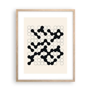Een poster in een licht eiken lijst - Chinees spel – variatie - 40x50 cm