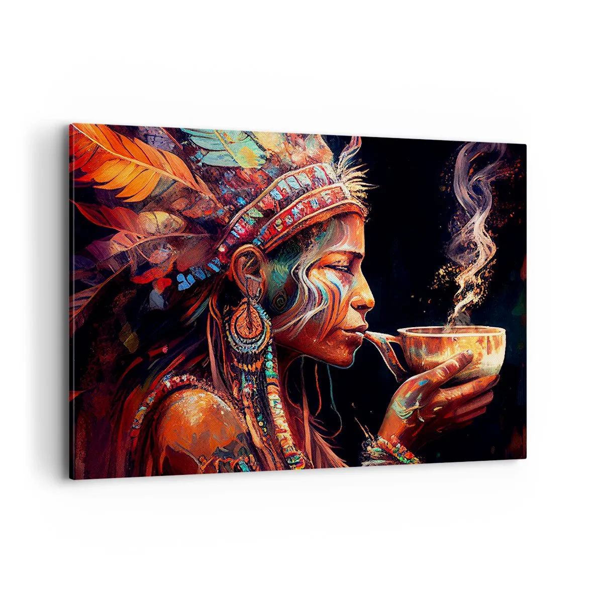 Schilderen op canvas - Magisch ritueel - 100x70 cm