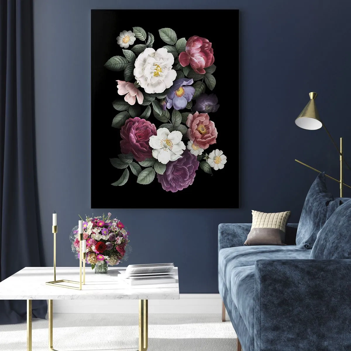 Schilderen op glas - Uit de Engelse tuin - 50x70 cm